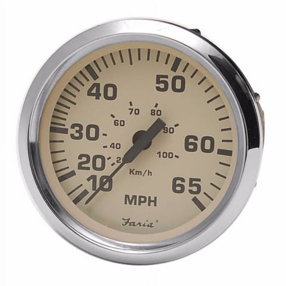 Faria Boat Speedometer Gauge SE9806B | 65 MPH Euro 3 1/4 Inch