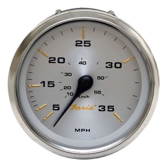 Faria Boat Speedometer Gauge SE9874A | Kronos Silver 3 1/4 Inch