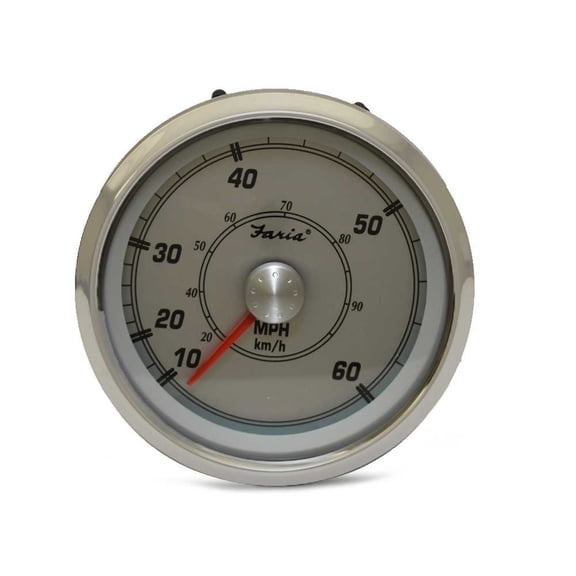 Faria Boat Speedometer Gauge SE9982A | Maxum 3 1/4 Inch Silver