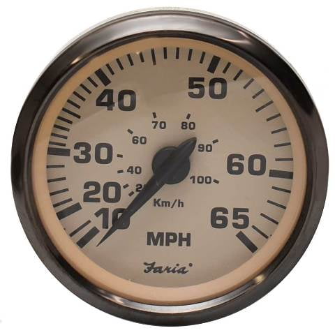 Faria Boat Speedometer Gauge SEK049A | Euro Series 65 MPH 3 1/4 Inch