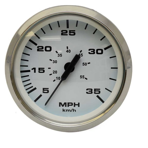 Faria Boat Speedometer Gauge SEK071A | Euro SS White 3 1/4 Inch