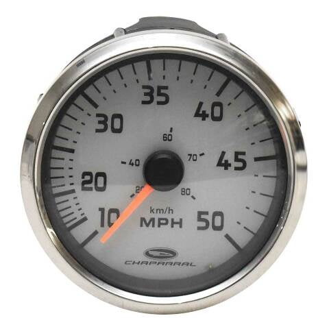 Faria Boat Speedometer Gauge SEK704A | Chaparral 50 MPH Gray Silver