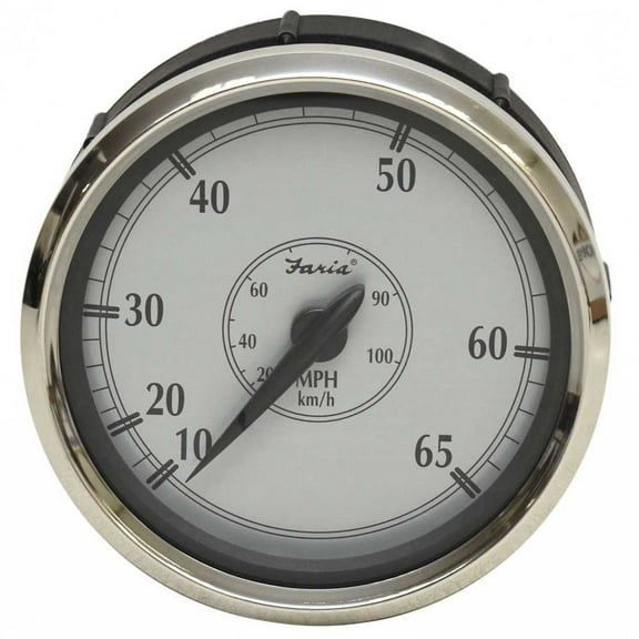 Faria Boat Speedometer Gauge SEK706B | Newport Silver Oversized