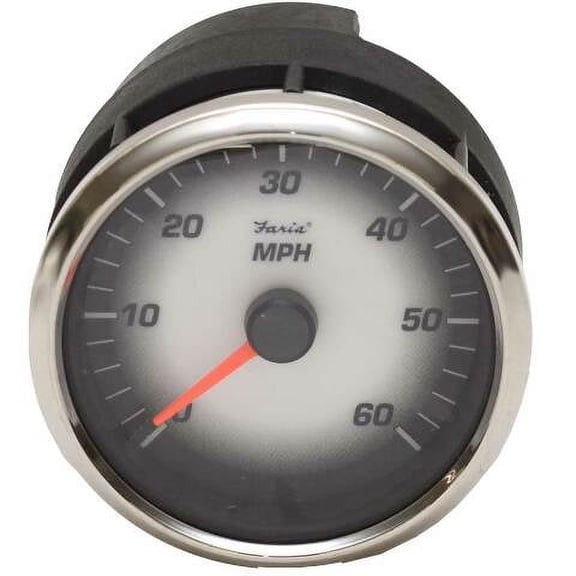 Faria Boat Speedometer Gauge SG0007 | 3 1/4 Inch Black Fade 60MPH