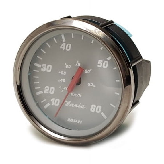 Faria Boat Speedometer SE9339A Professional Gray 60 MPH