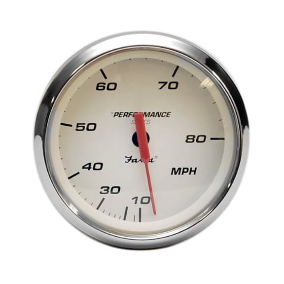 Faria Boat Speedometer SE9377A | Performance 3 1/4 Inch Silver White