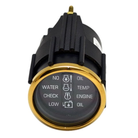 Faria Boat Systems Check Gauge GP4813A | OMC 2 Inch Gold Black 775668