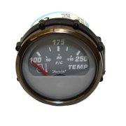 Faria Boat Temperature Gauge GP4031A | Professional Gray 2 Inch