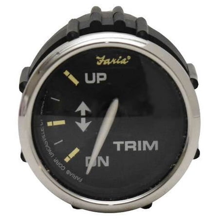 Faria Boat Trim Gauge GBC643A | Kronos Black 2 Inch Honda
