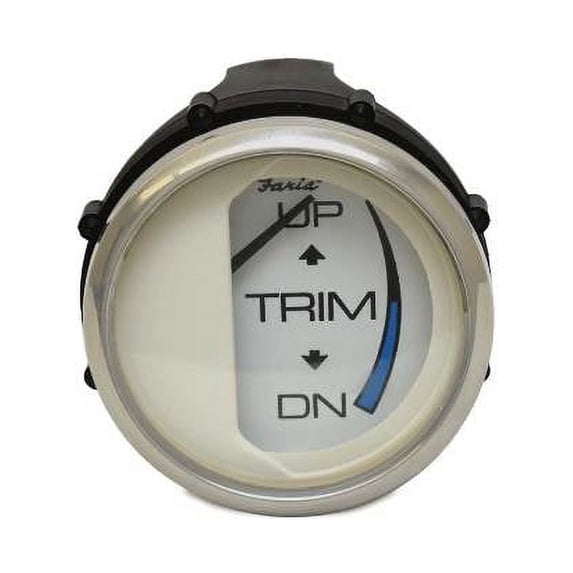Faria Boat Trim Gauge GP9249B | Chesapeake SS White 2 Inch OMC