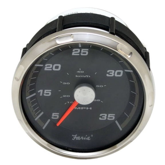 Faria Boat Trolling Speedometer Gauge SEK636A | Pontoon Silver Black 3 1/4 Inch