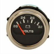 Faria Boat Volt Gauge VP0132A | 2 Inch Silver Black 20 - 32