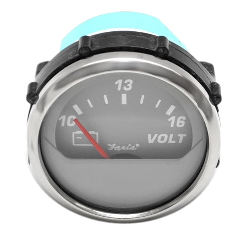 Faria Boat Volt Meter Gauge VP4019A | Professional Gray 2 Inch