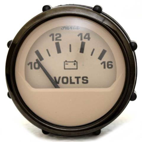 Faria Boat Volt Meter Gauge VP4076A | Euro Beige 2 Inch - Walmart.com
