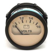 Faria Boat Volt Meter Gauge VP9103B | Euro Beige Black