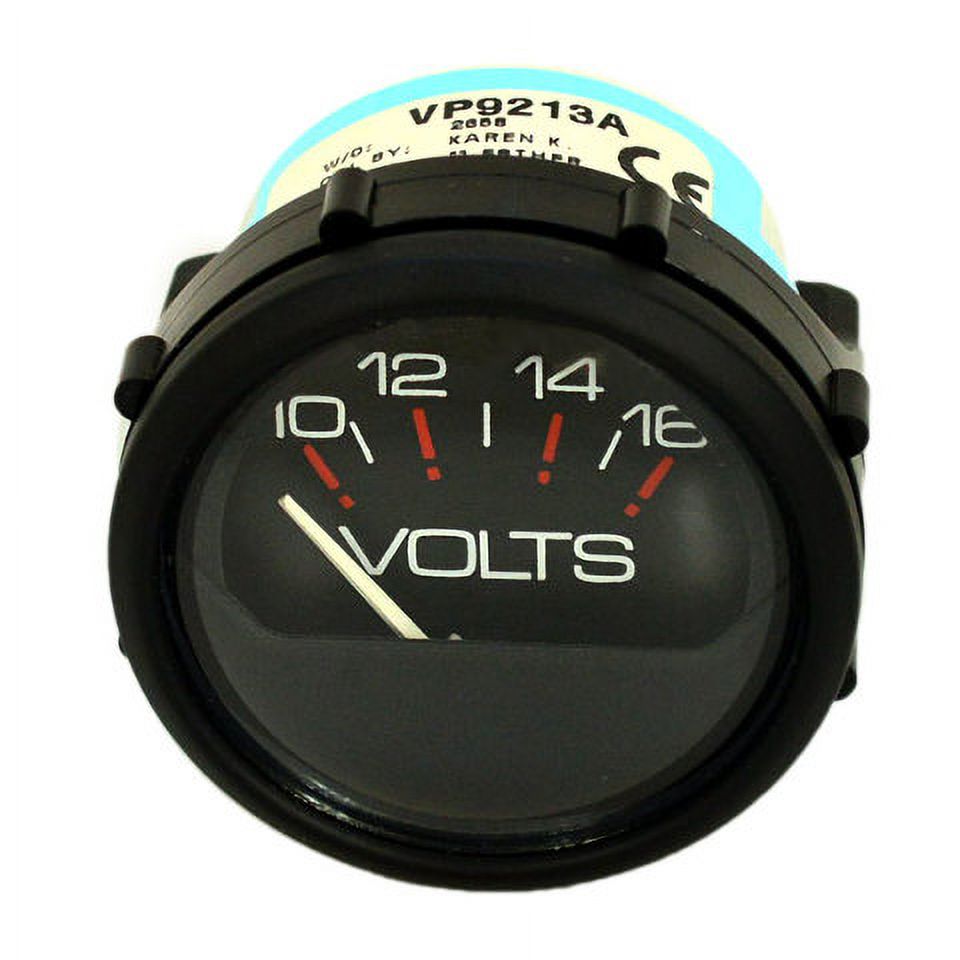 Faria Boat Voltage Gauge VP9213A Black 2 Inch Marine