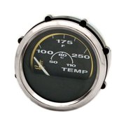 Faria Boat Water Temperature Gauge GP9177A | 2 Inch Silver Black