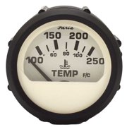 Faria Boat Water Temperature Gauge GPC619B | Euro Black White 2 Inch