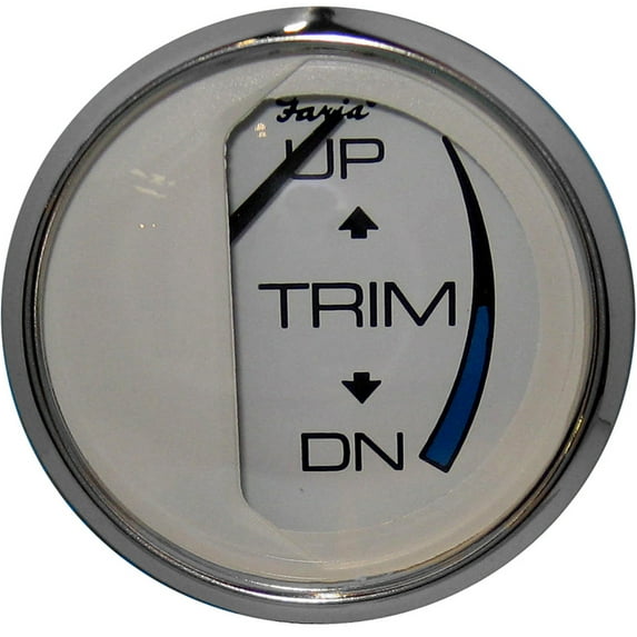 Faria Chesapeake White SS 2" Trim Gauge (J/E/Suzuki Outboard) | Bundle of 10