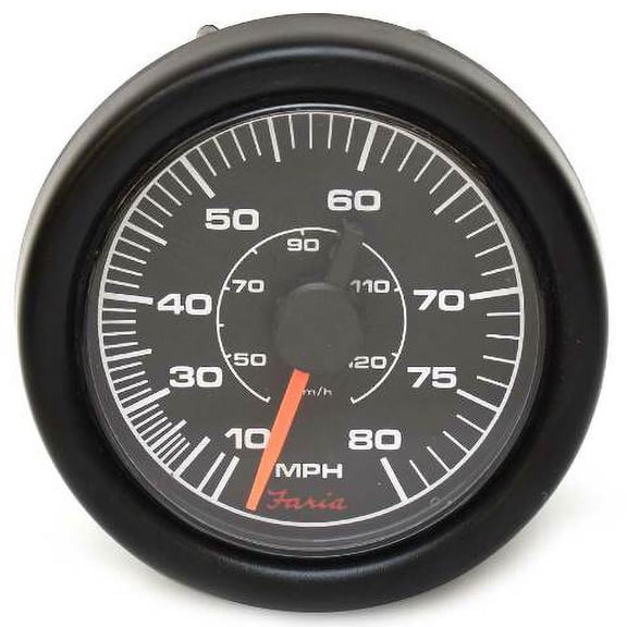 Faria Marine Boat Speedometer Gauge SE9706 | Competition 3 1/4 Inch Black