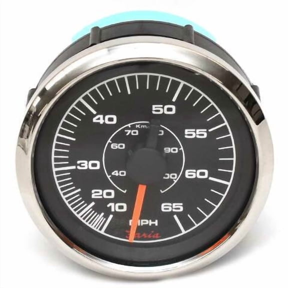 Faria Marine Boat Speedometer Gauge SE9749B | Competition 3 3/4 Inch Black