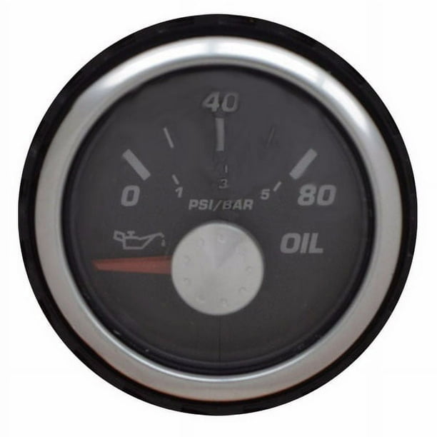 Faria Marine Oil Gauge GBC018A Lund Boats Black 2 Inch Walmart