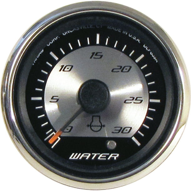 Faria Platinum 2" Gauge, 30 PSI Water Pressure, Packard