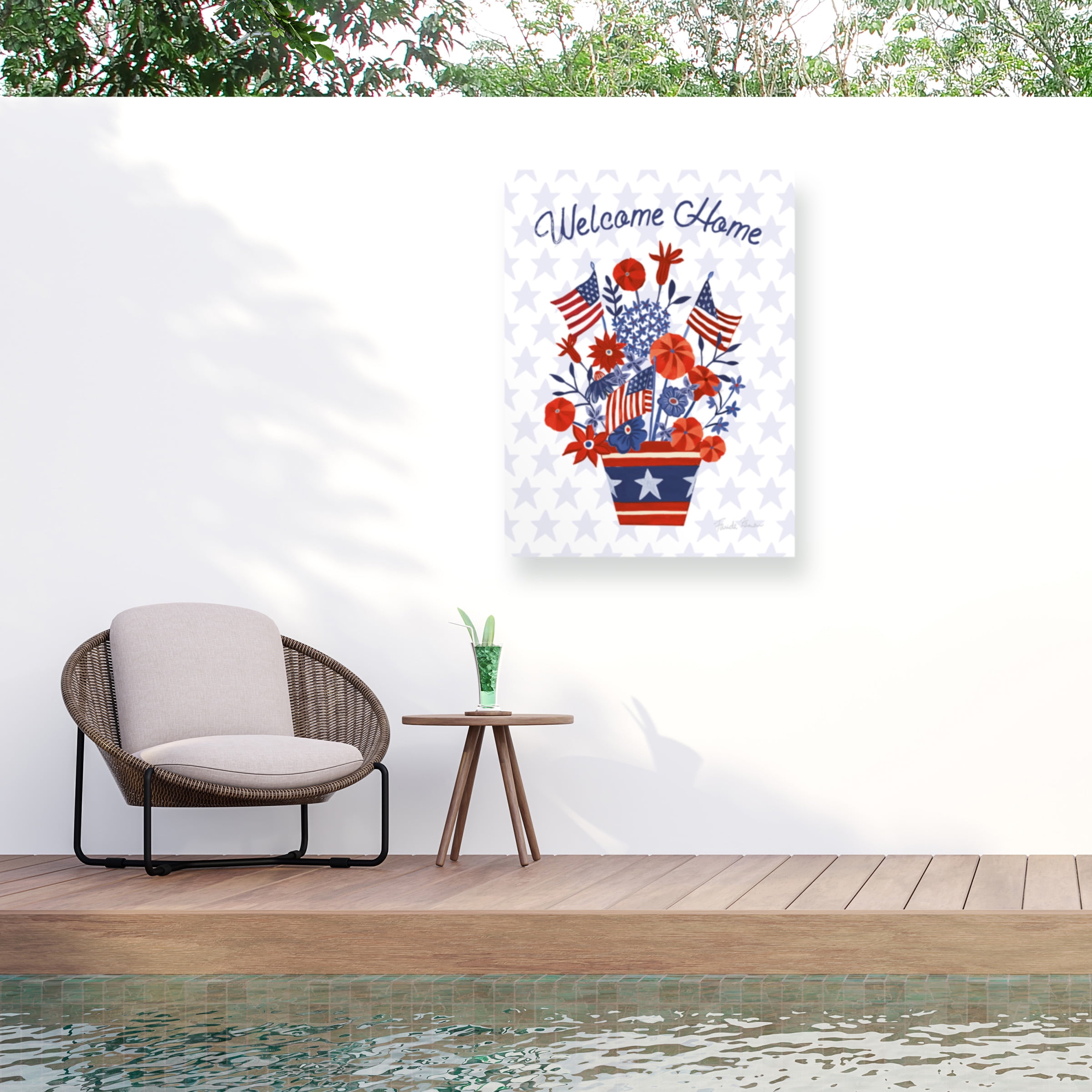 Farida Zaman 'America The Beautiful III' Outdoor Canvas 47x22