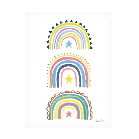 Farida Zaman 'Happy Rainbow II' Canvas Art