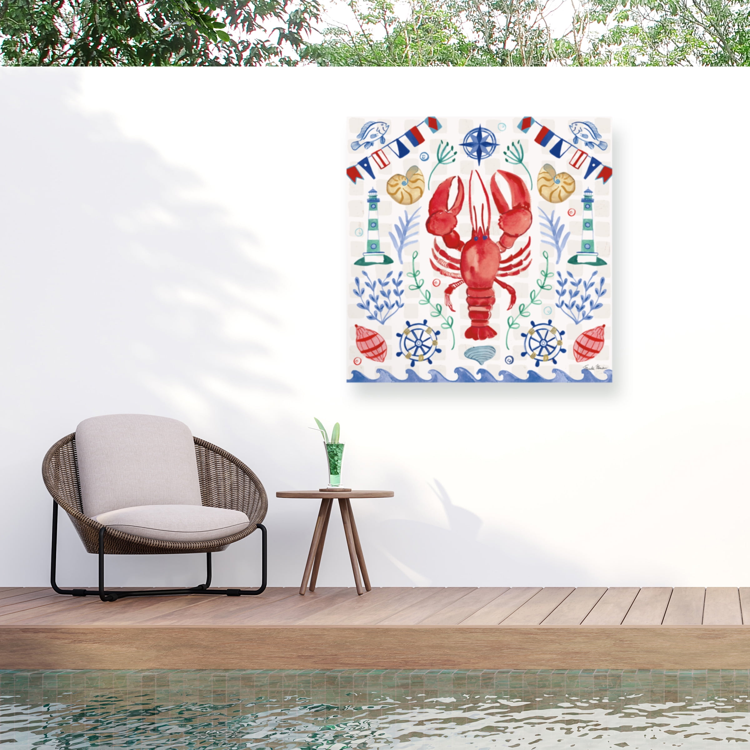Farida Zaman 'Maritime Delight IV' Outdoor All-Weather Wall Decor