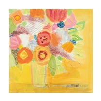 Farida Zaman 'Misty Yellow Floral' Canvas Art