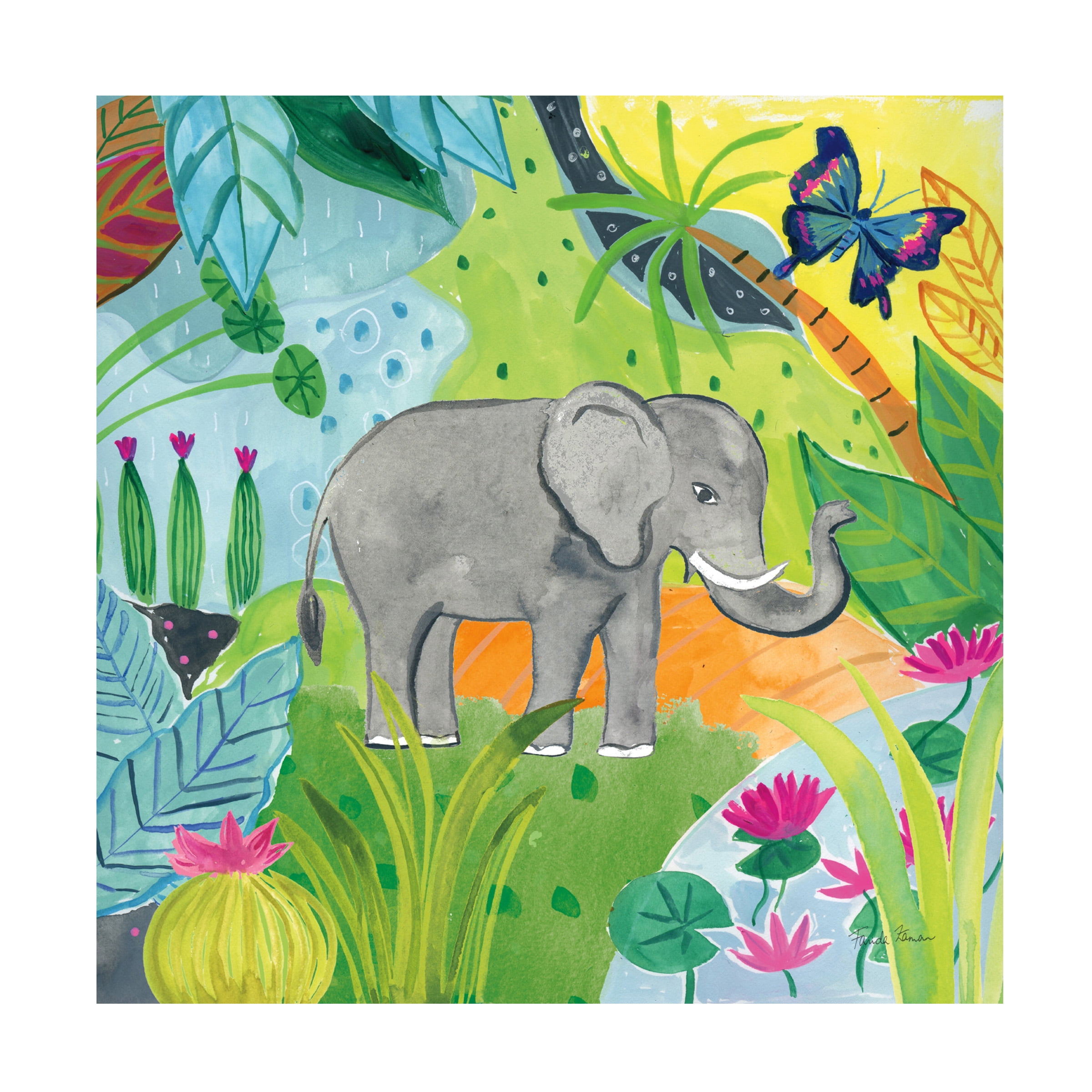 Farida Zaman 'The Big Jungle I' Canvas Art