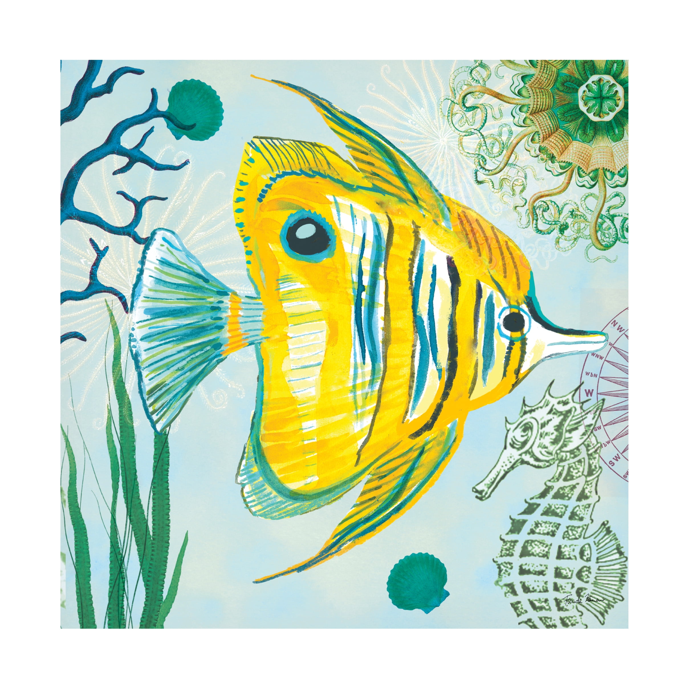 Farida Zaman 'Tropical Underwater III' Canvas Art