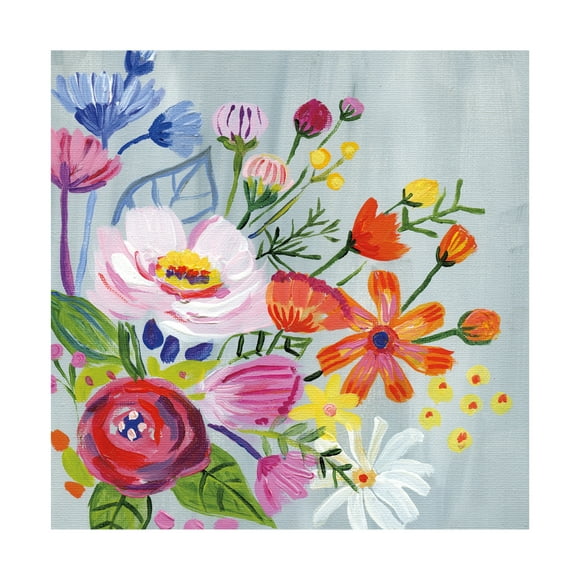 Farida Zaman 'Vintage Floral II' Canvas Art