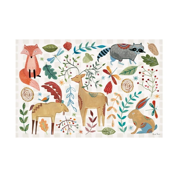 Farida Zaman 'Whimsical Woodland I' Canvas Art