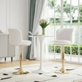 thumbnail image 1 of Farini 2-Pack Swivel Bar Stools, Adjustable Upholstered Counter Height Stools with Backrest & Metal Base for Kitchen Island, Dining Room, Beige, 1 of 7