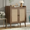 thumbnail image 1 of Farini Sideboard Buffet Cabinet Bar Cabinets with Rattan Decorated Doors(Vintage), 1 of 8