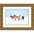 thumbnail image 1 of Faris 14x11 Gold Ornate Wood Framed with Double Matting Museum Art Print Titled - Horses In Color, 1 of 4