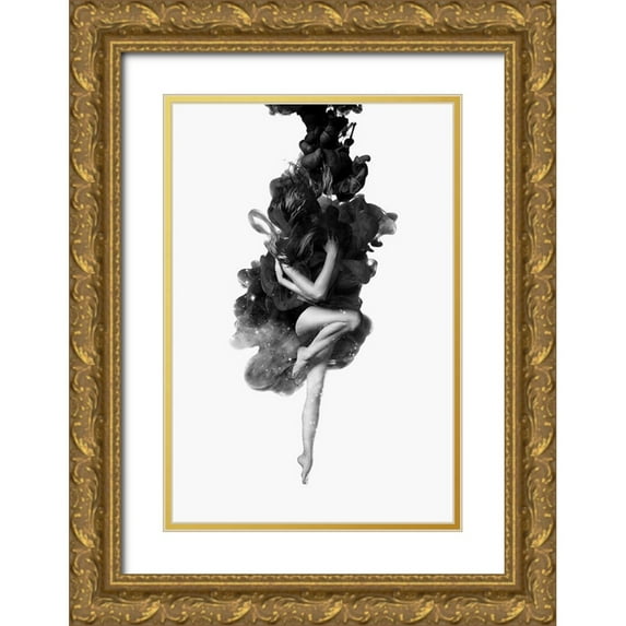 Farkas, Robert 11x14 Gold Ornate Wood Framed with Double Matting Museum Art Print Titled - The Born of The Universe
