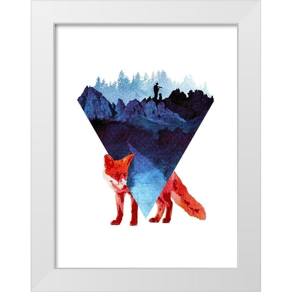 Farkas, Robert 12x14 White Modern Wood Framed Museum Art Print Titled - Risky Road