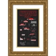 thumbnail image 1 of Farkas, Robert 12x18 Gold Ornate Wood Framed with Double Matting Museum Art Print Titled - Strange Map, 1 of 4