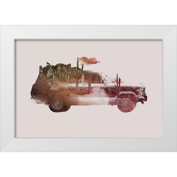 Farkas, Robert 14x11 White Modern Wood Framed Museum Art Print Titled - Drive Me Back Home No. 2