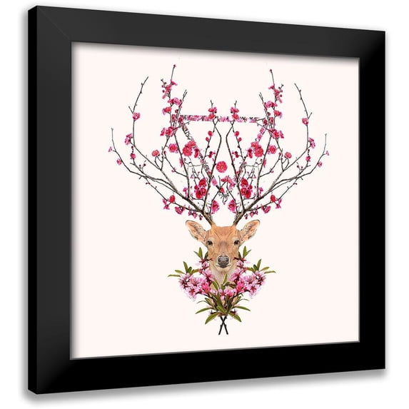 Farkas, Robert 15x15 Black Modern Framed Museum Art Print Titled - Spring Deer