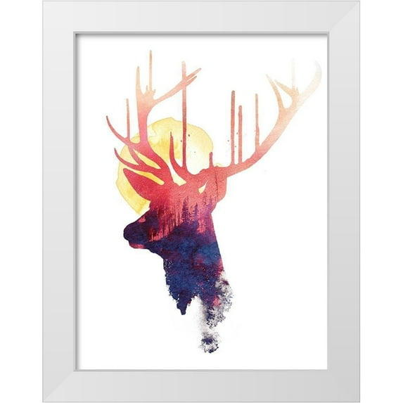 Farkas, Robert 15x18 White Modern Wood Framed Museum Art Print Titled - The Burning Sun