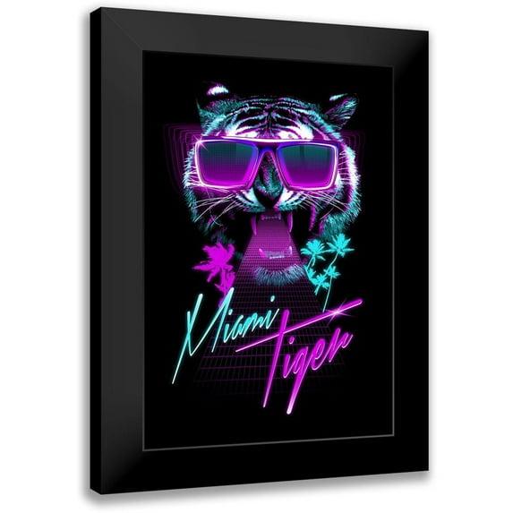 Farkas, Robert 17x24 Black Modern Framed Museum Art Print Titled - Miami Tiger