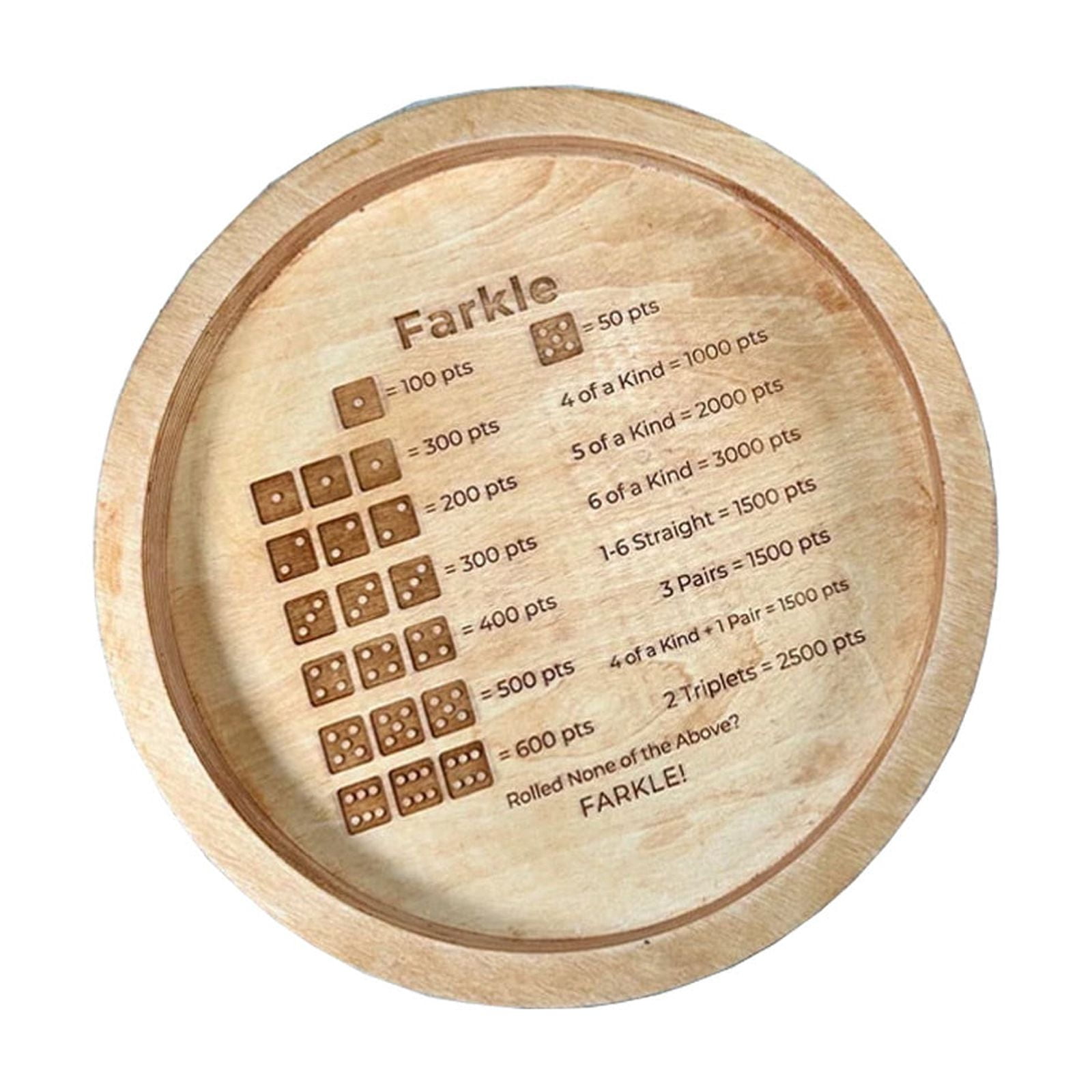 Farkle Dice Tray Farkle Classic Dice Game With 12 Wood Tray 2 Sets Of