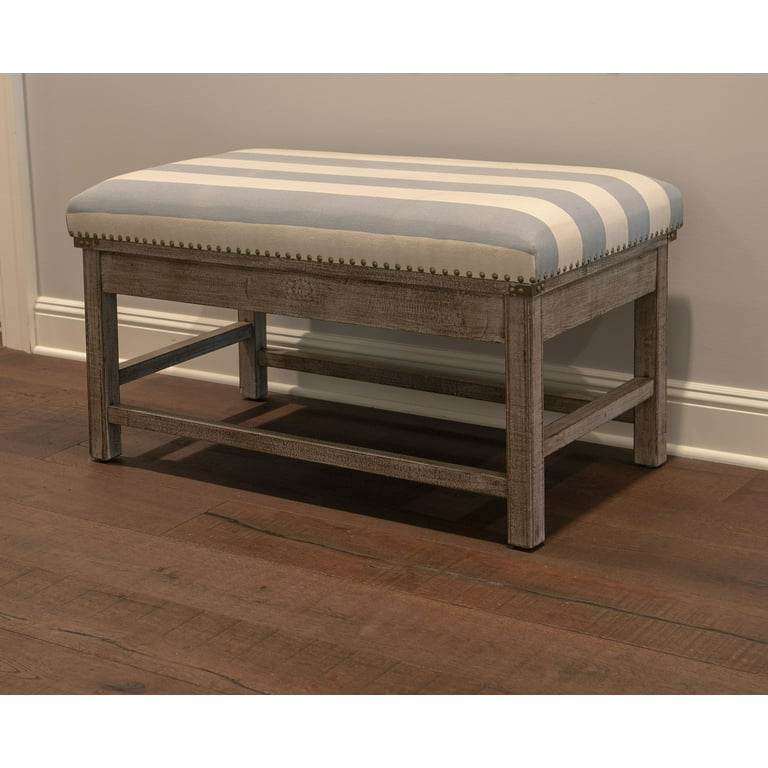 Farley Upholstered Weathered Ottoman Walmart