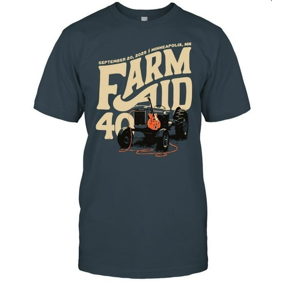 Farm Aid 40 Shirt Tractor Graphic Sept 20 2025 Minneapolis Concert Tee