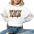 thumbnail image 1 of Cute Alpaca Graphic Sweatshirt Print Hoodie White Funny Farm Animal Sweatshirt S-2XL Tops, 1 of 5