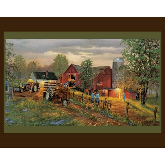 Farm "Americas Heartland" Panel Cotton Fabric
